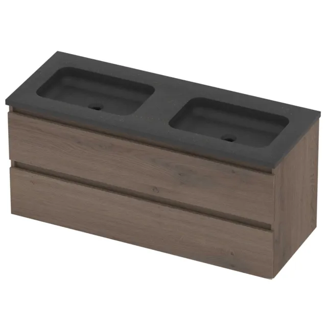 Basic-Line Rocky 46 Badmeubelset Hardsteen 120x46x54 cm R46BSEDO120D0 Dusk Oak Blue Stone Grijs