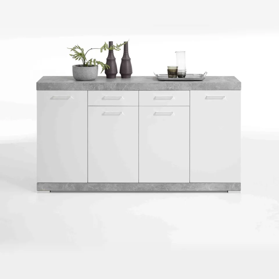 dressoir Hermes beton grijs en wit, foto 2