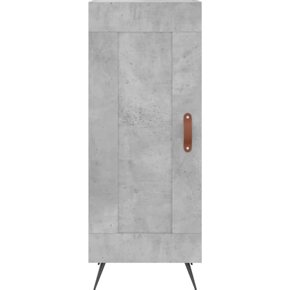 vidaXL Dressoir 34,5x34x90 cm bewerkt hout betongrijs grijs