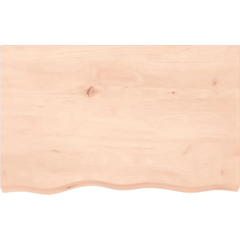 vidaXL Tafelblad 80x50x2 cm onbehandeld massief eikenhout, foto 2