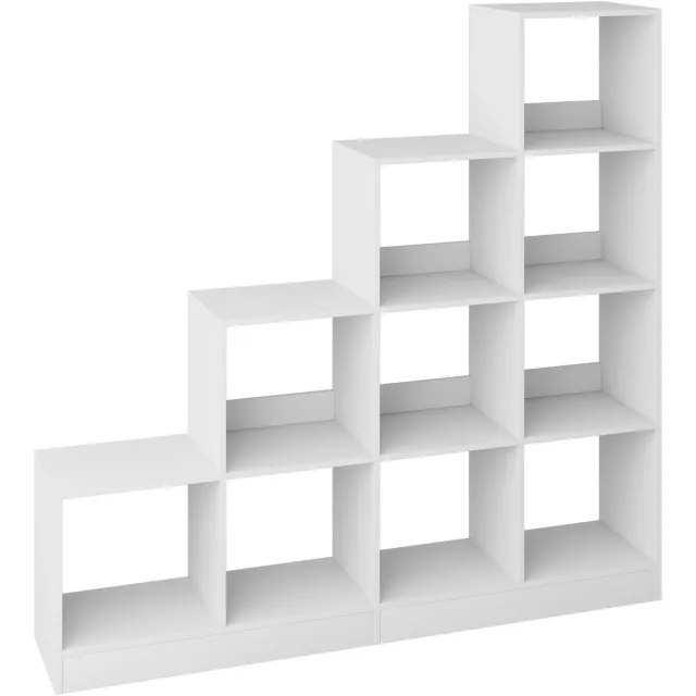 Happiq Boekenkast - Voor Open Vakken - Verstelbare Planken - Wit