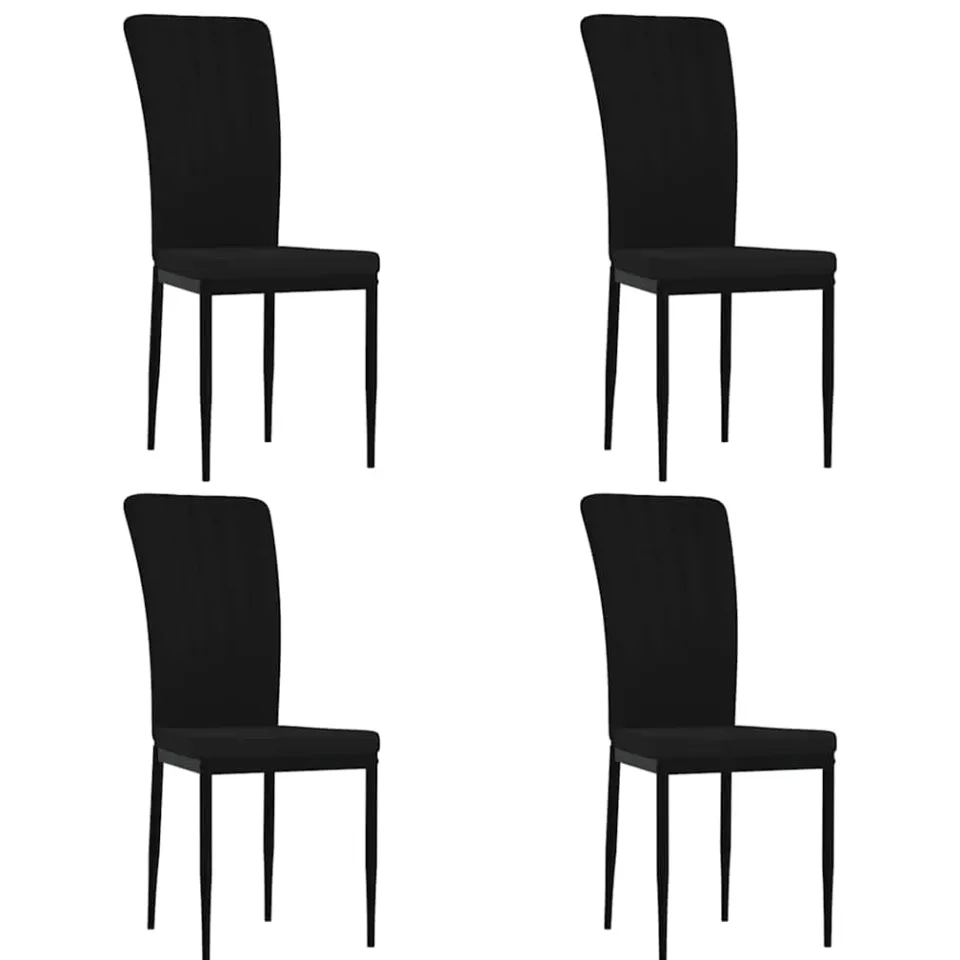 vidaXL Eetkamerstoelen 4 st fluweel zwart
