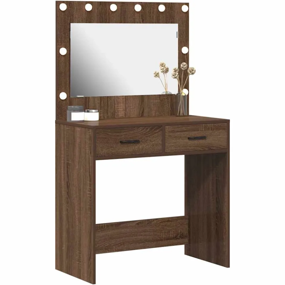 vidaXL Plafondtafel Bruin Eiken 78,5 x 41 x 135 cm Bewerkt hout