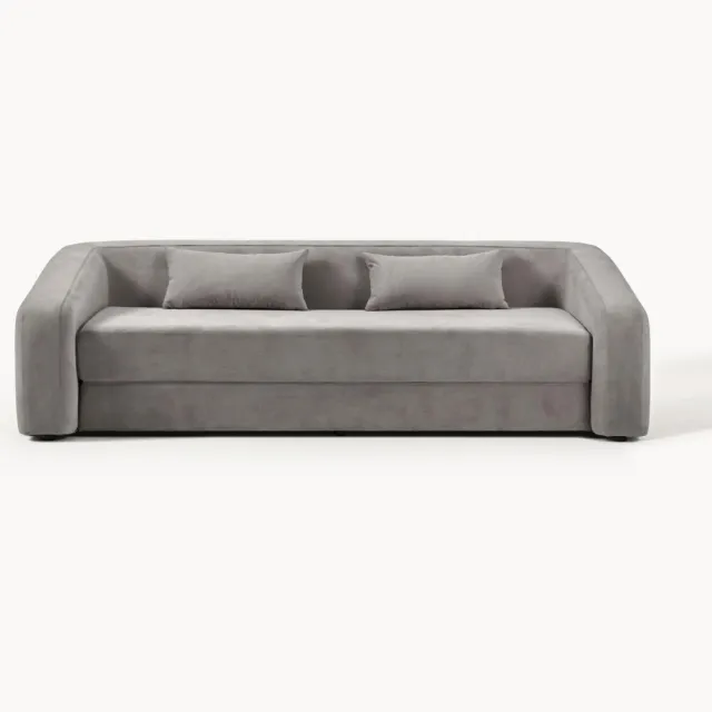 Westwing Collection Slaapbank Eliot (3-zits) grijs
