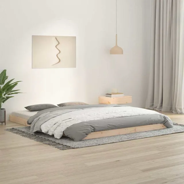 vidaXL Bedframe massief grenenhout 150x200 cm bruin