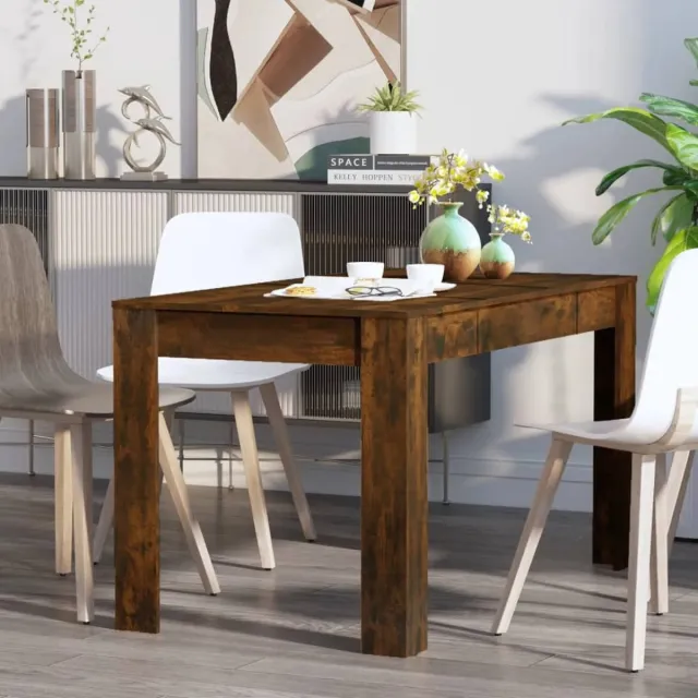 Smyl. Eettafel - Keukentafel - Eetkamertafel - Eettafels 6-8 Personen - Industriëel Bruin/Zwart - 140x74.5x76 cm
