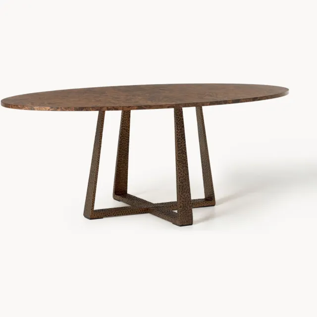 Westwing Collection Ovale eettafel Amella, in verschillende formaten Bruin