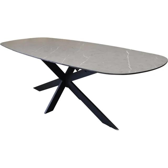 AVH-Collectie San Francisco dining tuintafel 240x100xH76 cm keramiek antraciet