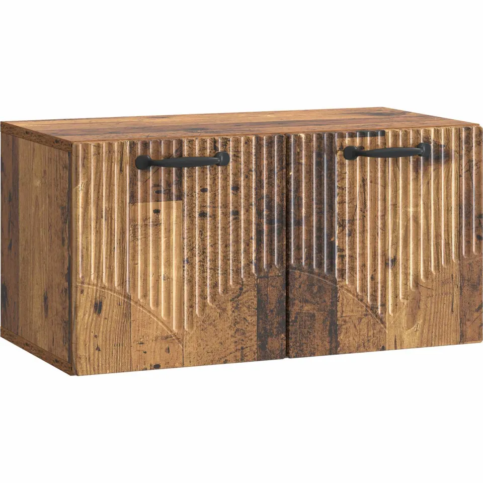 vidaXL Wandbeugel TV-kast Oud hout 59,5 x 31 x 30 cm Bewerkt hout bruin, foto 3