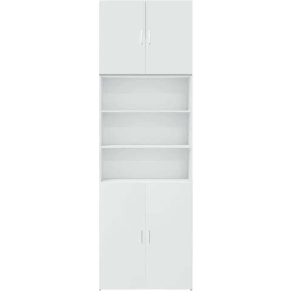 vidaXL Hoge kast 80x42,5x249 cm bewerkt hout wit, foto 4