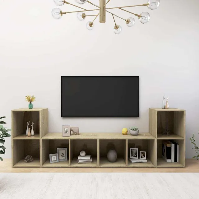 vidaXL Tv-meubelen 4 st 72x35x36,5 cm bewerkt hout sonoma eikenkleurig, foto 2