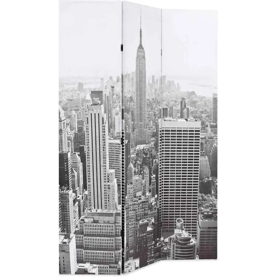 vidaXL Kamerscherm New York bij daglicht 120x170 cm zwart en wit, foto 2