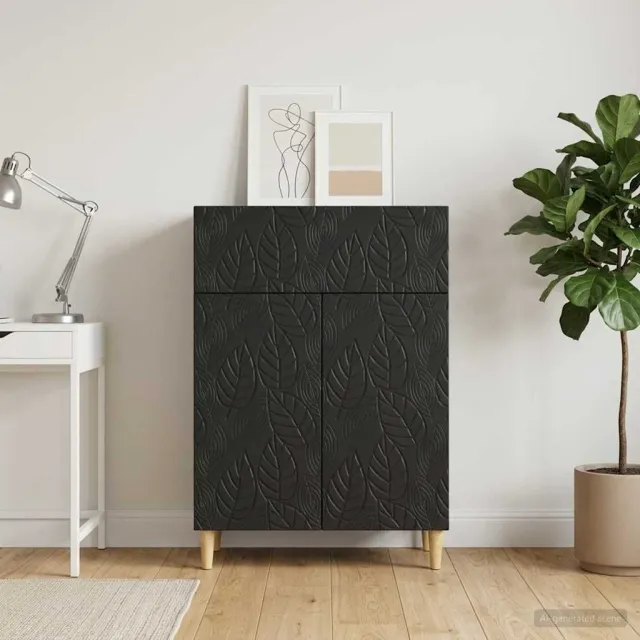 vidaXL Dressoir Zwart 66 x 34,5 x 90 cm Bewerkt hout, foto 2