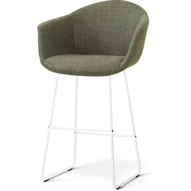 Nolon Nino-Otis barkruk forestgroen - wit onderstel - 75 cm