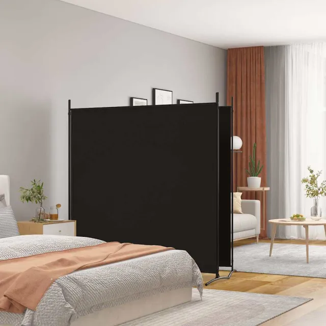 vidaXL Kamerscherm met 2 panelen 348x180 cm stof zwart, foto 2