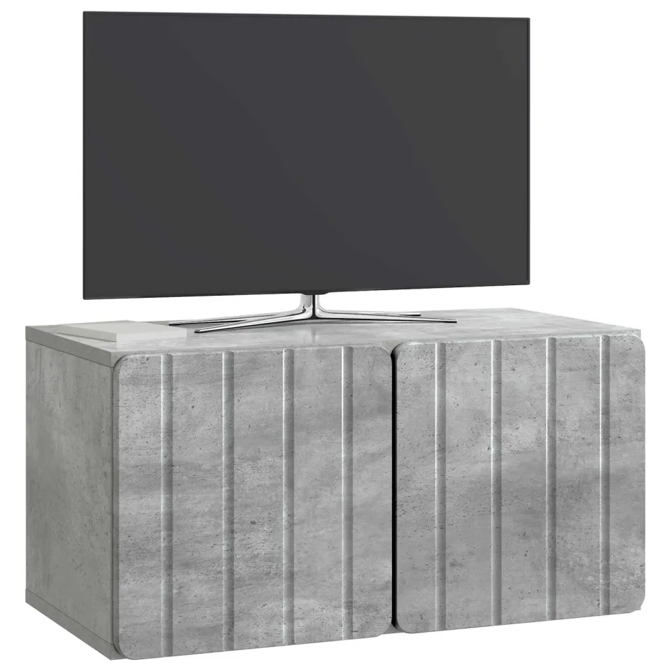 vidaXL Wandbeugel TV-kast 59,5 x 31 x 30 cm Betongrijs Bewerkt hout