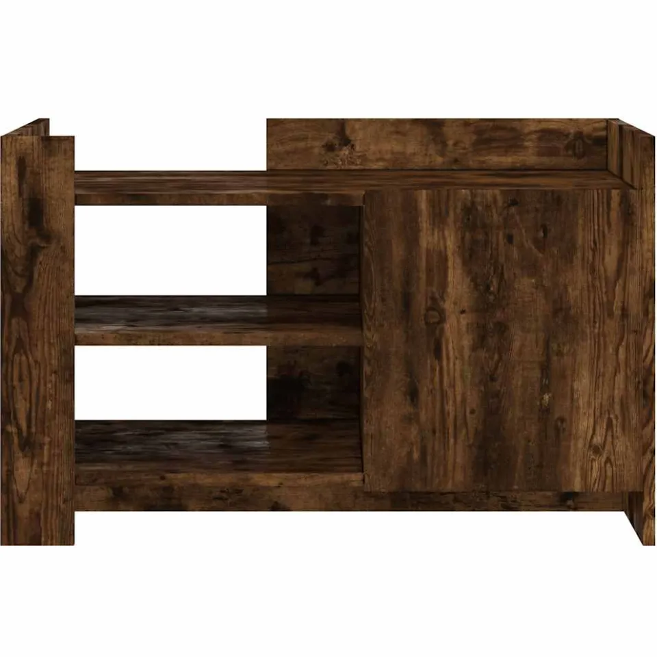 vidaXL Salontafel 80x50x50 cm bewerkt hout gerookt eikenkleurig