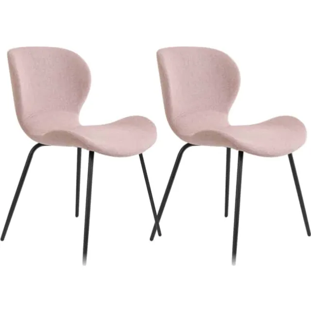 Eetkamerstoel Violet stof oud roze | set van 2