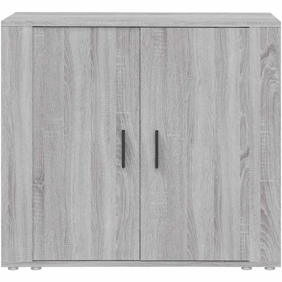 vidaXL Dressoir 80x33x70 cm bewerkt hout grijs sonoma eikenkleurig, foto 4
