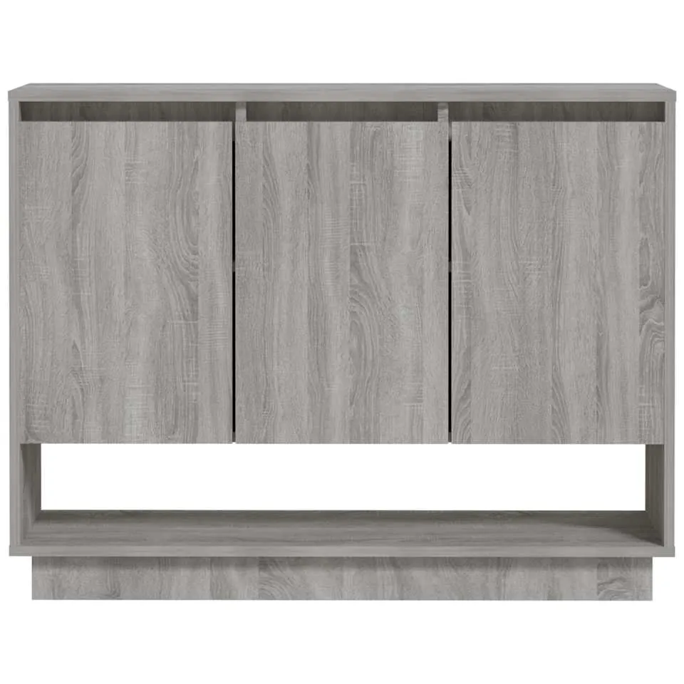 vidaXL Dressoir 97x31x75 cm bewerkt hout grijs sonoma eikenkleurig, foto 4