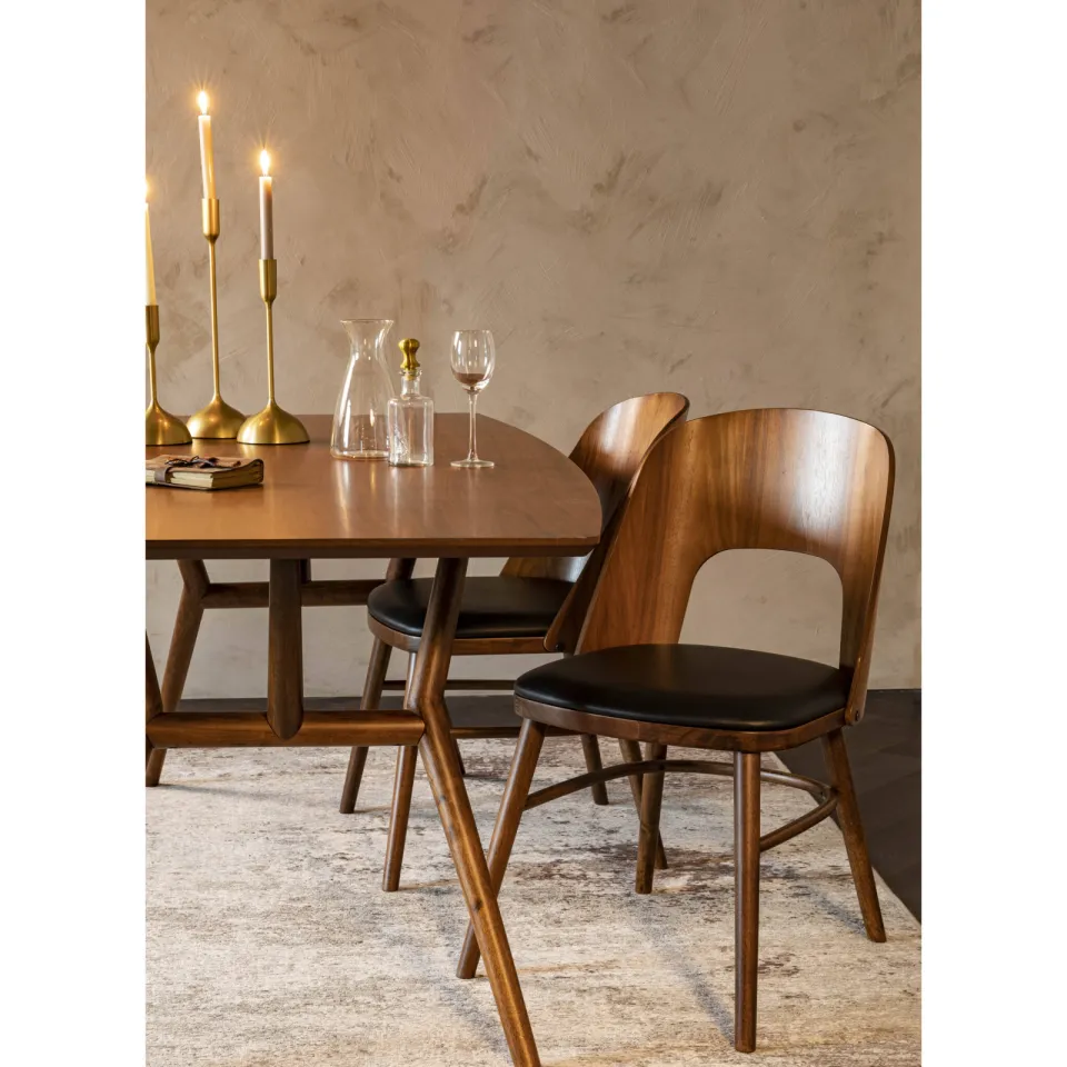 Dutchbone eetkamertafel Malaya (180x90 cm) bruin, foto 3