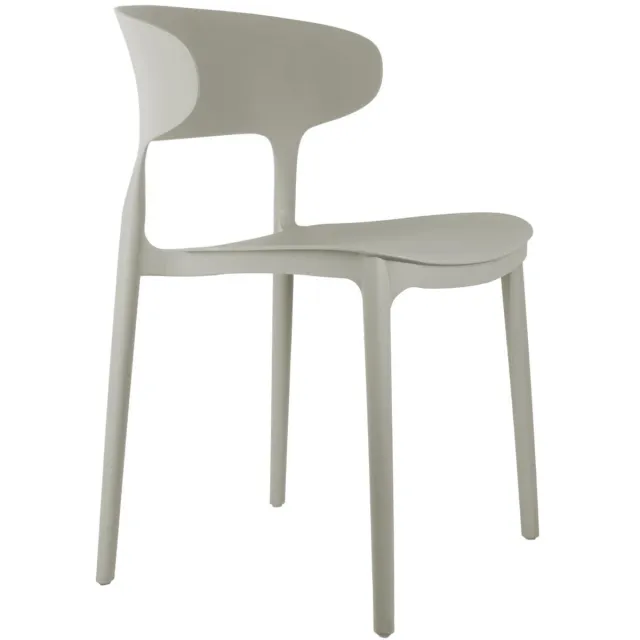 Leitmotiv Stoel Fain - Donkergrijs - 50x40.5x75cm - 2 stuks - Scandinavisch - Woonkamer - Slaapkamer
