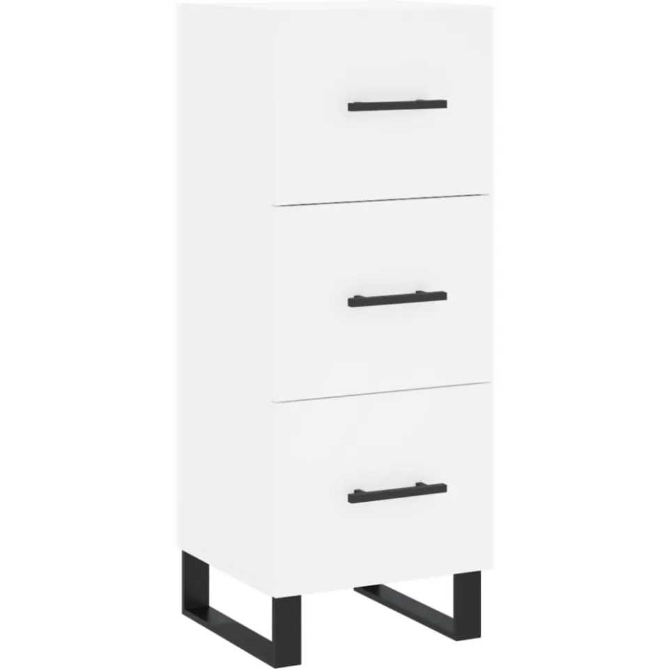 vidaXL Dressoir 34,5x34x90 cm bewerkt hout wit, foto 3