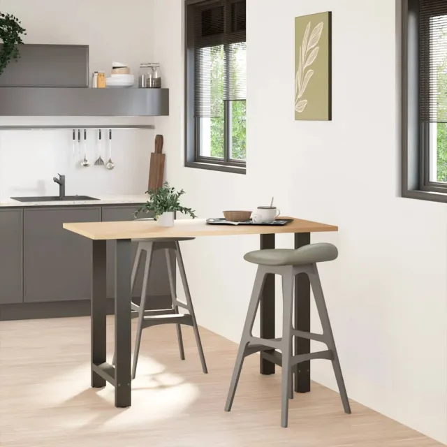 vidaXL Bartafelpoten 2 st 60x(90-91) cm staal antraciet Anthraciet