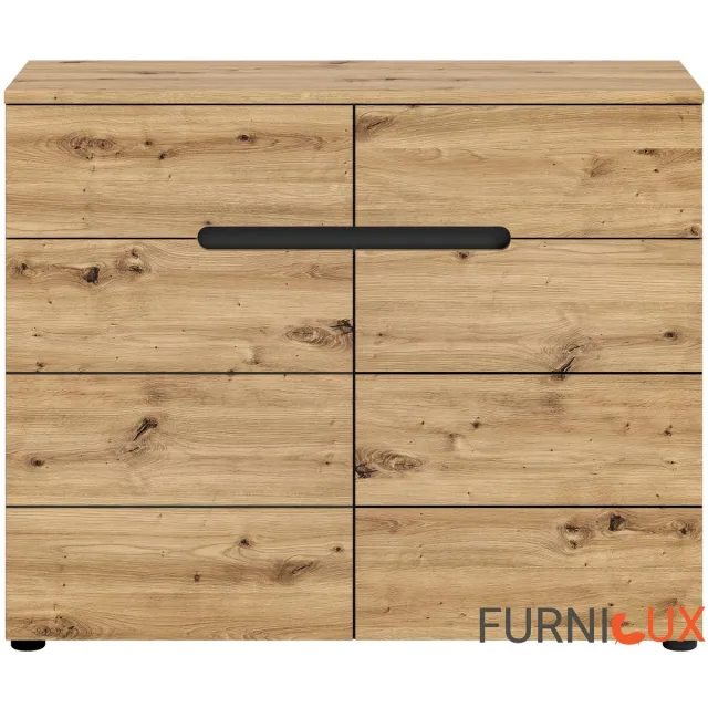Furnilux Canu ladekast Artisan NB basaltgrijs NB - 40x100x81cm Bruin