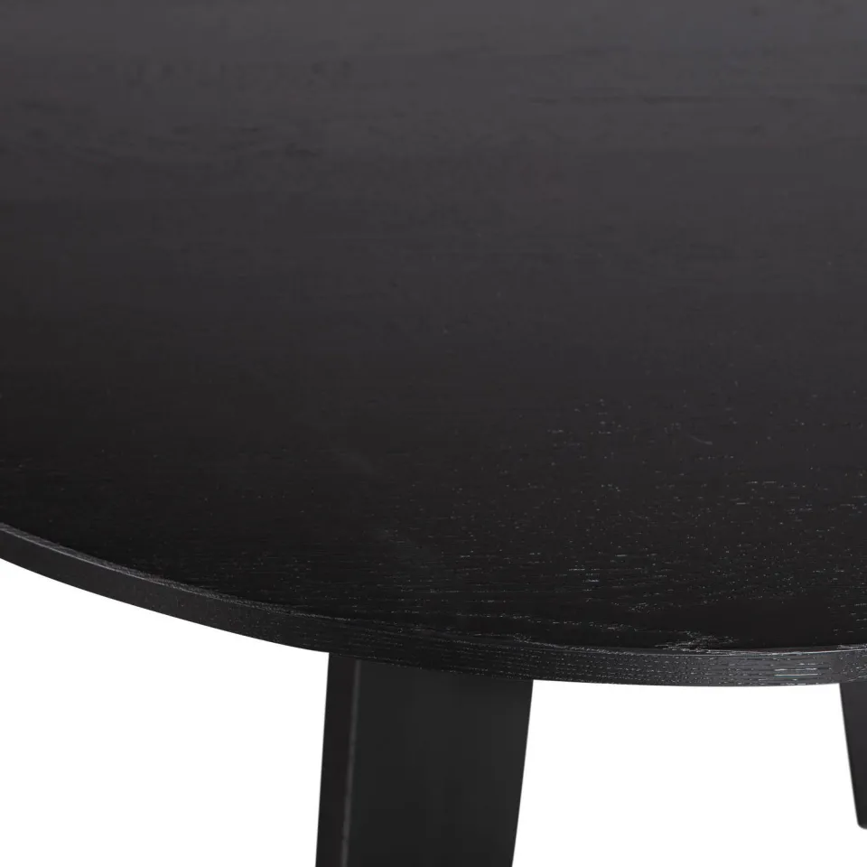 WOOOD Fries Eettafel - Eiken - Blacknight - 75x129x129, foto 4