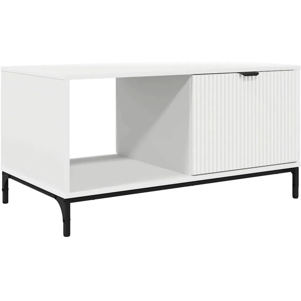 vidaXL Salontafel Wit 90 x 49 x 46 cm Bewerkt hout