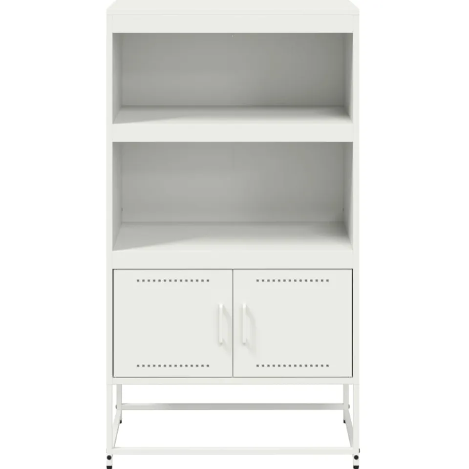 vidaXL Hoge kast 68,5x38,5x123,5 cm staal wit, foto 4
