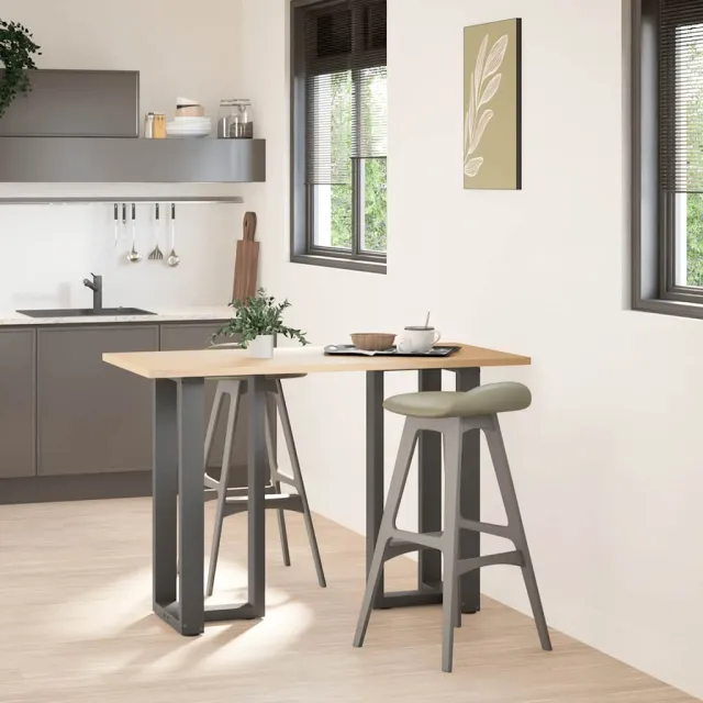 vidaXL Bartafelpoten 2 st T-vormig 40x35x(90-91) cm staal antraciet