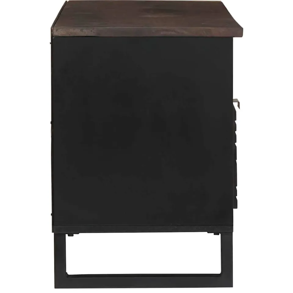 vidaXL TV Eenheden 105 x 33 x 46 cm Walnotenhout Bewerkt hout bruin, foto 4