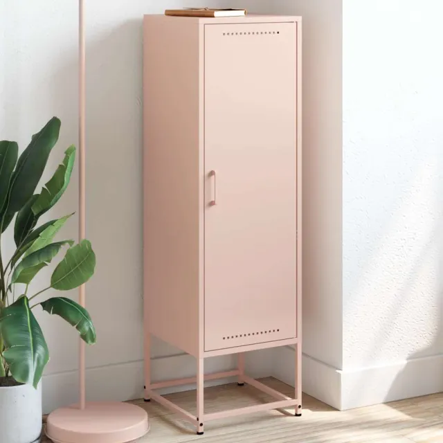 vidaXL Hoge kast 36x39x123 cm staal roze, foto 2