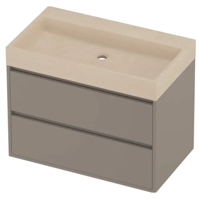 Proline Evoli Badmeubelset Hardsteen Loft 80x46x62 cm Sand Stone Clay Beige