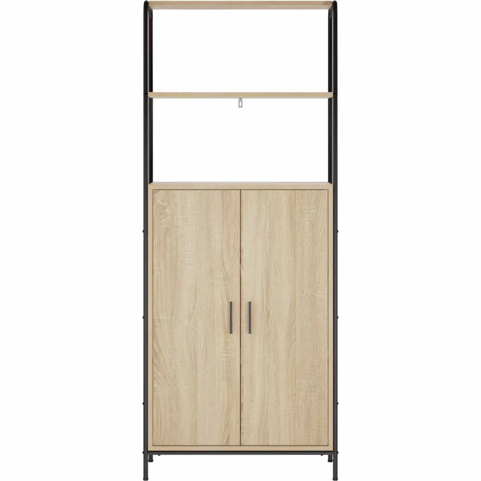 vidaXL Hoge kast Sonoma Eiken 40 x 33 x 161 cm Bewerkt hout, foto 4