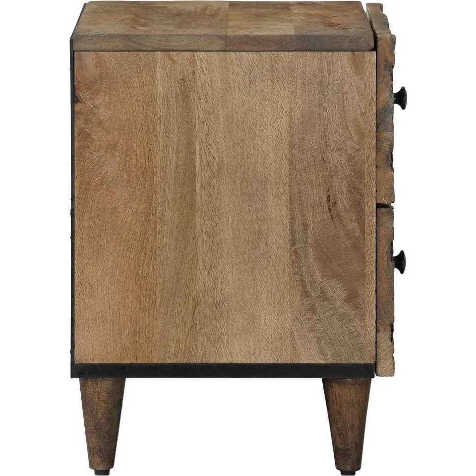vidaXL Nachtkastje Bruin 40 x 33 x 46 cm Massief Mango Hout, foto 4