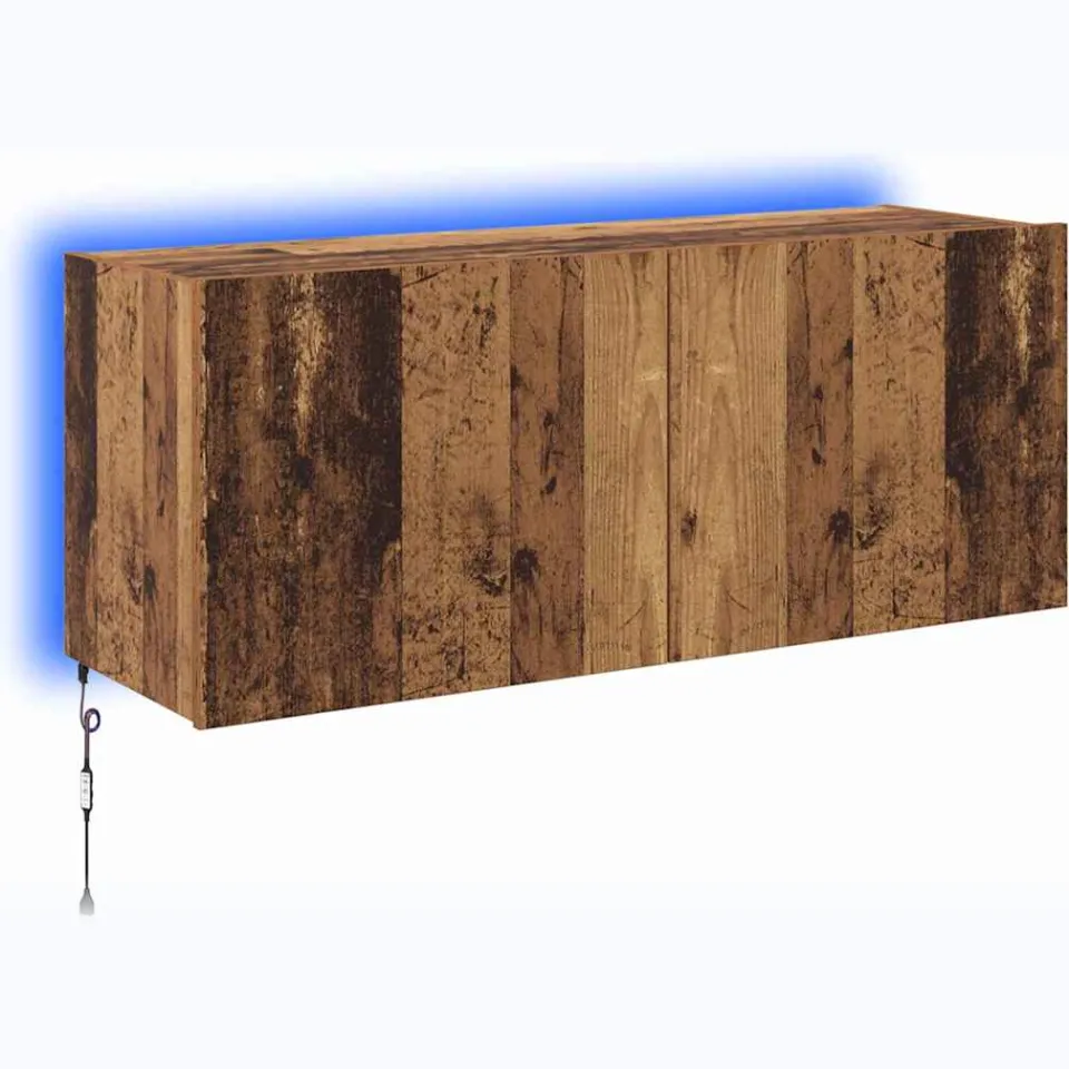 vidaXL TV Wandkast Oud Hout Bewerkt hout bruin, foto 3