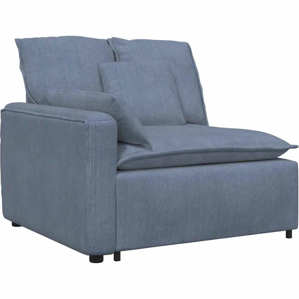 vidaXL Modulaire bank met kussens blauw, foto 3
