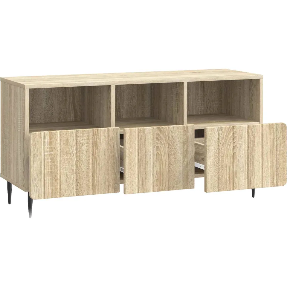 vidaXL TV-kast met lade Sonoma Eiken 102 x 34,5 x 50 cm Bewerkt hout, foto 4