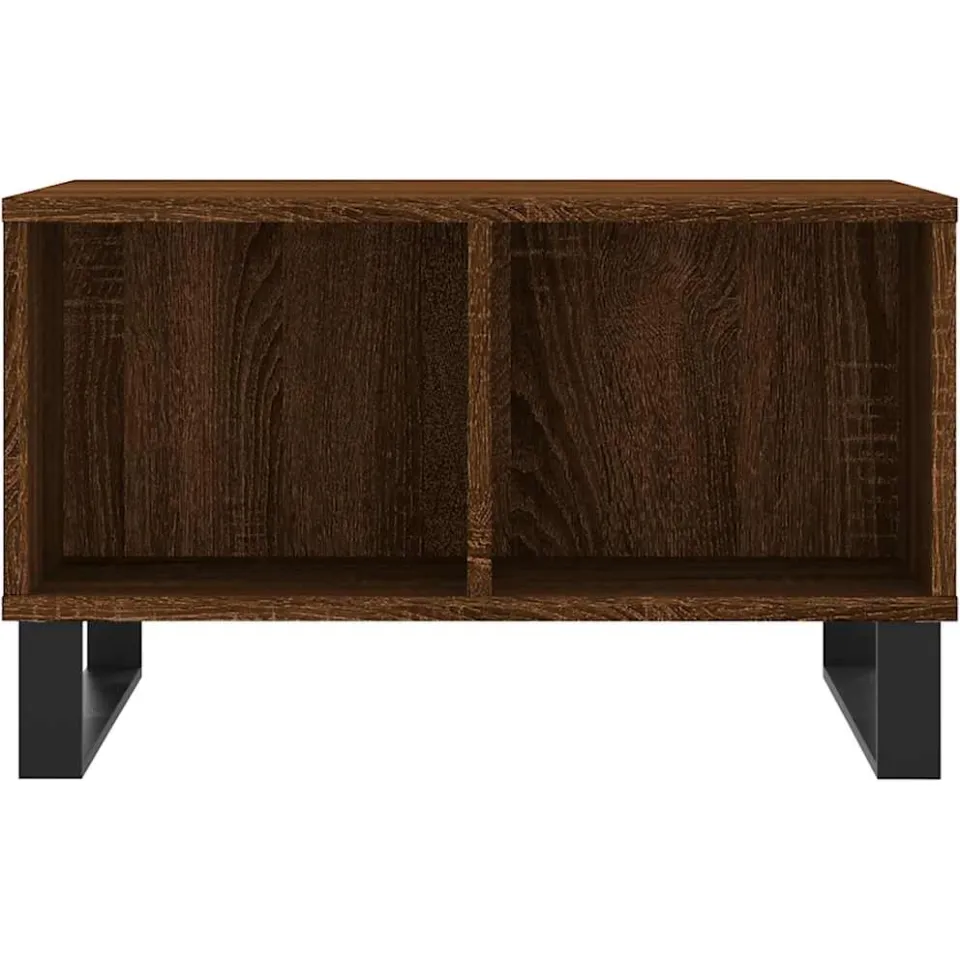 vidaXL Salontafel 60x50x36,5 cm bewerkt hout bruin eikenkleur