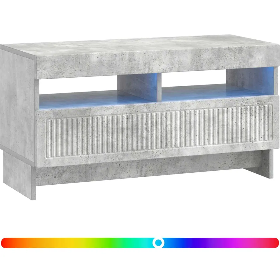 vidaXL LED tv-meubel EDE 81 x 35 x 43 cm Betongrijs grijs, foto 3
