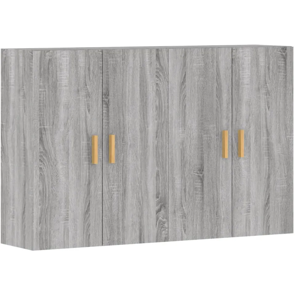 vidaXL Hangkasten 2 st bewerkt hout grijs sonoma eikenkleurig, foto 3