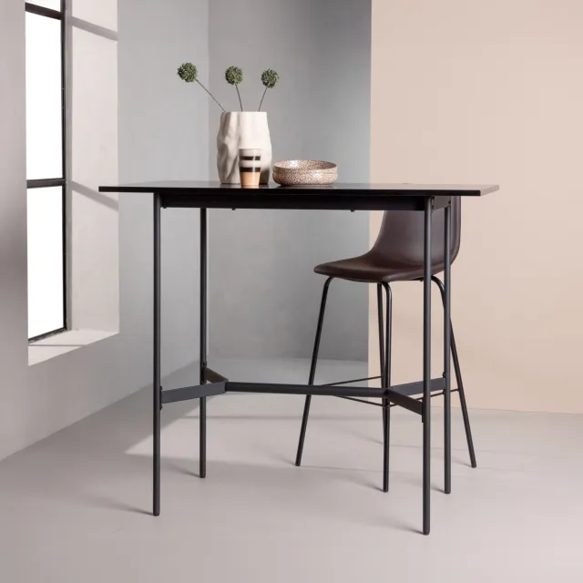 Nohr Bartafel 'Dewaine' MDF, 120 x 60cm zwart, foto 2