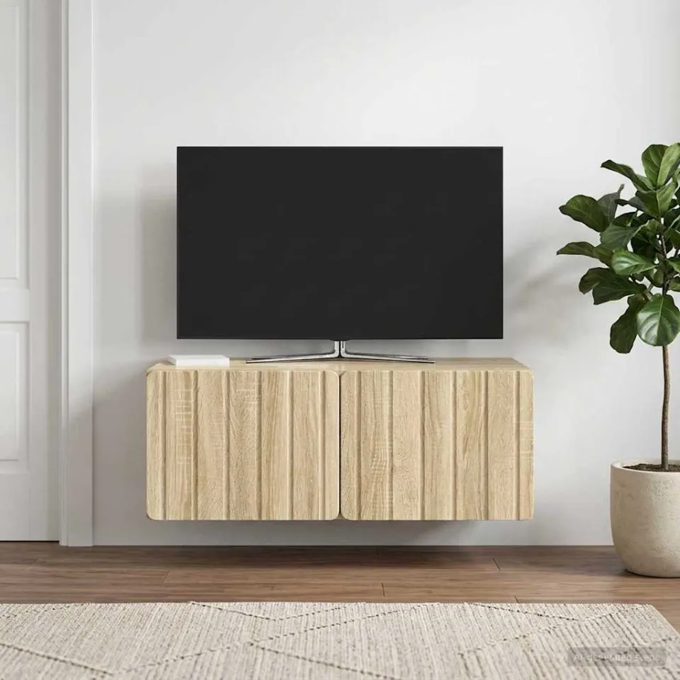 vidaXL Wandbeugel TV-kast 78,5 x 41 x 30 cm Sonoma Eiken Bewerkt hout, foto 4