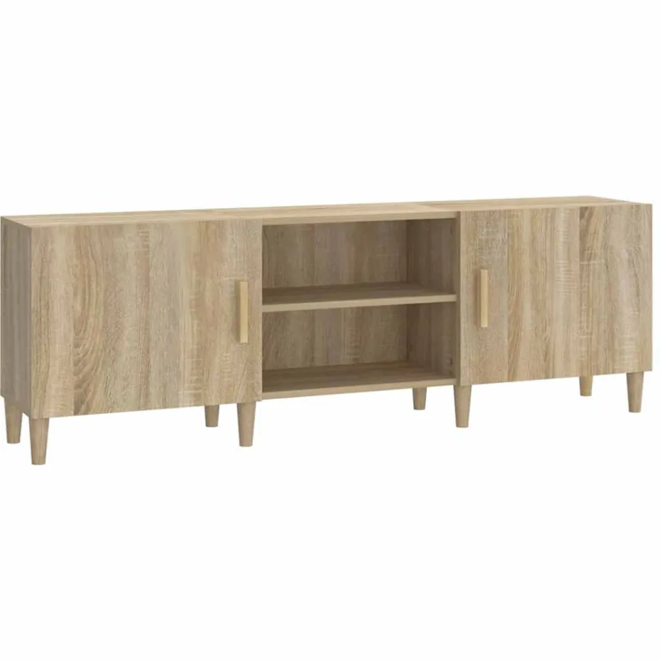 vidaXL Tv-meubel 150x30x50 cm bewerkt hout sonoma eikenkleurig