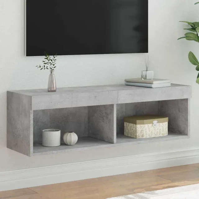 vidaXL Tv-meubel met LED-verlichting 100x30x30 cm betongrijs