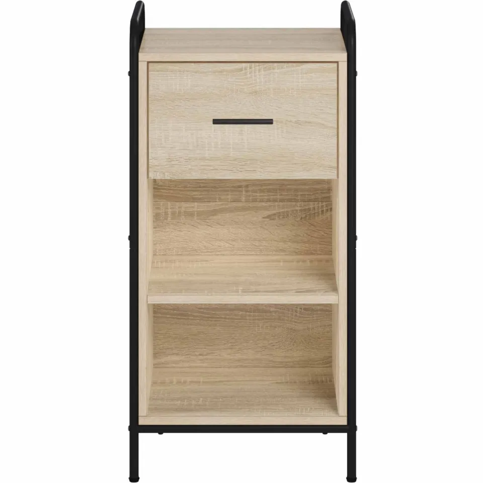 vidaXL Dressoir Sonoma Eiken 97 x 33 x 81 cm Bewerkt hout, foto 4