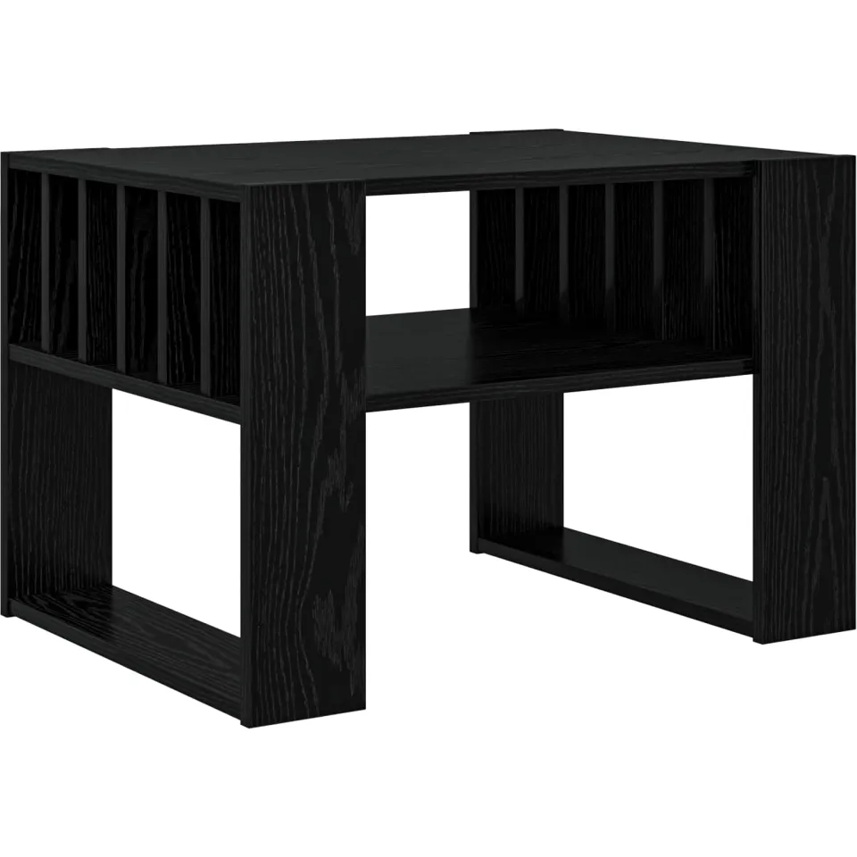 vidaXL Salontafel Zwart Eiken 66 x 49,5 x 45 cm Bewerkt hout, foto 3